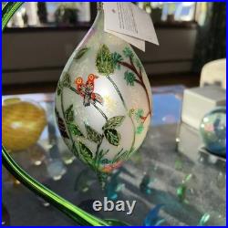 Christopher Radko Spring Fever 7 Ornament With 12 Green Glass Radko Stand