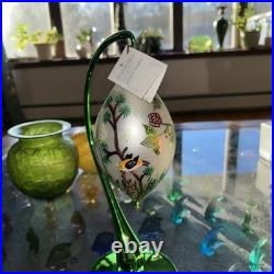 Christopher Radko Spring Fever 7 Ornament With 12 Green Glass Radko Stand