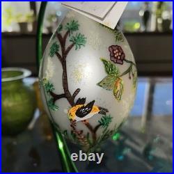 Christopher Radko Spring Fever 7 Ornament With 12 Green Glass Radko Stand