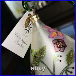 Christopher Radko Spring Fever 7 Ornament With 12 Green Glass Radko Stand