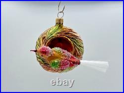 Christopher Radko Spring Nest 1995 10th Anniversary Bird Ornament Rare