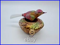 Christopher Radko Spring Nest 1995 10th Anniversary Bird Ornament Rare