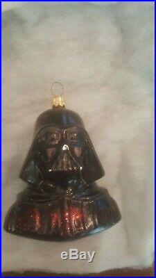 Christopher Radko Star Wars Ornament Lot Yoda, Darth Vader, Chewie, C-3PO