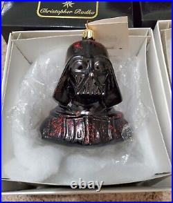 Christopher Radko Star Wars Ornaments Set of 4 Preowned with tags and box