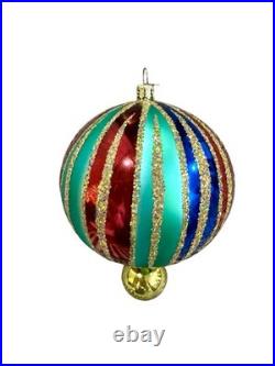 Christopher Radko Striped Cavalcade Drop Ornament 01-0381-0 RARE