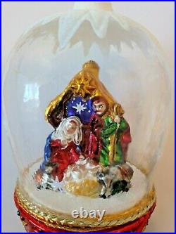 Christopher Radko Stunning Globe Drop Nativity Room For Three 1018919