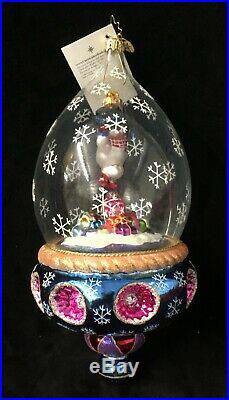 Christopher Radko Stunning Globe Ornament Frosty Jubilee #1010187 2003 New
