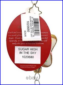 Christopher Radko Sugar High in the Sky Santa Claus Christmas Ornament 1020680