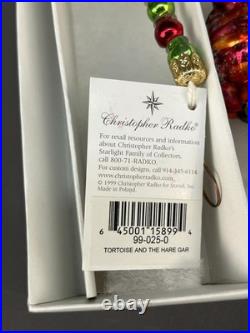 Christopher Radko TORTOISE AND THE HARE 99-025-0 Blown Glass 36 Garland withBox