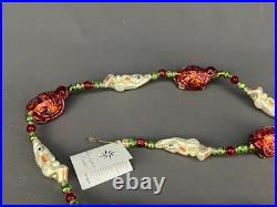 Christopher Radko TORTOISE AND THE HARE 99-025-0 Blown Glass 36 Garland withBox