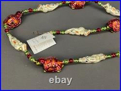Christopher Radko TORTOISE AND THE HARE 99-025-0 Blown Glass 36 Garland withBox