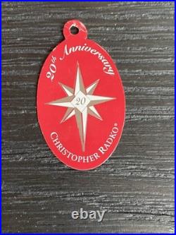 Christopher Radko TRIM TWIST TREE HEART Glass Ornament 7 Peppermint withBox