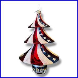 Christopher Radko TRIM TWIST TREE STAR Glass Ornament Rare 2005