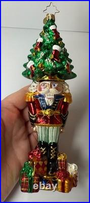 Christopher Radko Tannenbaum Top Hat Nutcracker Glass Christmas Ornament 7