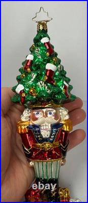 Christopher Radko Tannenbaum Top Hat Nutcracker Glass Christmas Ornament 7