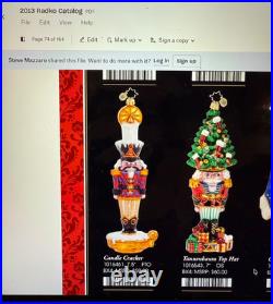 Christopher Radko Tannenbaum Top Hat Nutcracker Glass Christmas Ornament 7