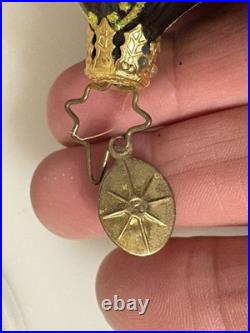 Christopher Radko Teddy Masquerade blown glass Christmas ornament, Preowned