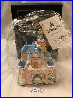 Christopher Radko. The Blue Disneyland Castle! Christmas Ornament Brand New