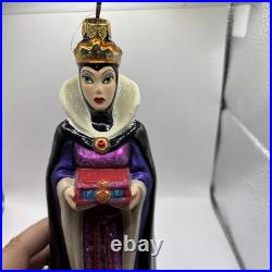 Christopher Radko The Evil Queen Snow White Disney Glass Ornament RETIRED WithBox