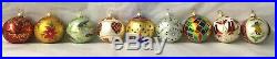 Christopher Radko The First Decade Set of 9 Ball Ornaments New In Boxes