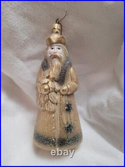 Christopher Radko Timber Claus Santa Glass Ornament-R