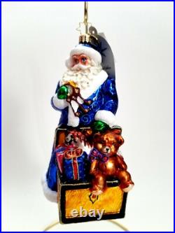 Christopher Radko Toychest Santa #1015190 25th Anniversary Collection Santa