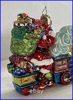 Christopher Radko Toyland Transport RARE- Santa On train 7