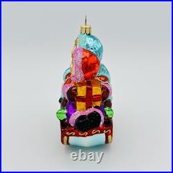 Christopher Radko Triple The Fun Glass Christmas Ornament 5 RARE VTG