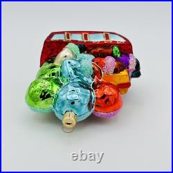 Christopher Radko Triple The Fun Glass Christmas Ornament 5 RARE VTG