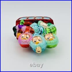 Christopher Radko Triple The Fun Glass Christmas Ornament 5 RARE VTG
