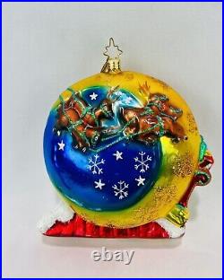 Christopher Radko'Twas The Night Before Christmas Ornament Santa Reindeer READ