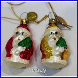 Christopher Radko Unique Variety of Blown Glass Christmas Ornaments MINT 7pc Lot