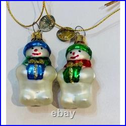 Christopher Radko Unique Variety of Blown Glass Christmas Ornaments MINT 7pc Lot