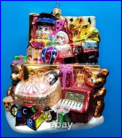 Christopher Radko VINTAGE TOY CHEST Large Glass Ornament 2002