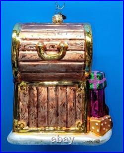 Christopher Radko VINTAGE TOY CHEST Large Glass Ornament 2002