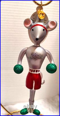 Christopher Radko Vesuvius Boxing Mouse Italian RARE 2007 RETIRED