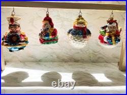 Christopher Radko Vintage Christmas Ornaments, Lot of 4