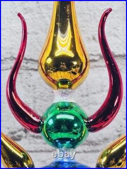 Christopher Radko Vintage Reflector Finial 00-500-0 17 Glass Tree Topper Rare