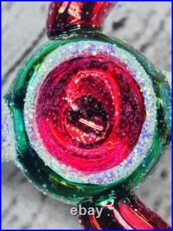 Christopher Radko Vintage Reflector Finial 00-500-0 17 Glass Tree Topper Rare Christopher Radko Vintage Reflector Finial 00-500-0 17 Glass Tree Topper Rare