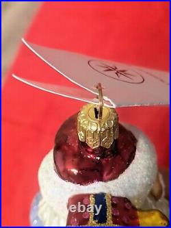 Christopher Radko Vintage Sapphire Santa 1999 Retired 8 HTF Made in Poland Tag