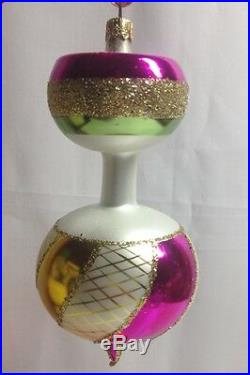 Christopher Radko Vintage Spinner Glass Ornament