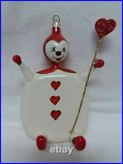 Christopher Radko WHAT A CARD Hearts Ornament Italian Alice in Wonderland 1996