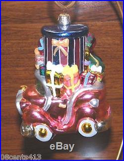 Christopher Radko Walt Disney's Cruisin' Minnie Mouse Glass Christmas Ornament
