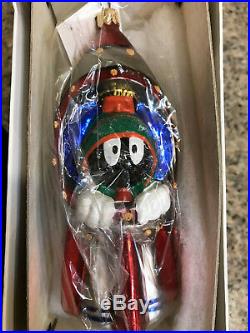 Christopher Radko Warner Bros. Looney Tunes Martian K-9 Glass Christmas Ornament