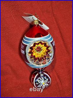 Christopher Radko Whitley Collection Ornament 2004 Reflector Drop Ball BOX TAGS
