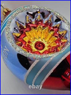 Christopher Radko Whitley Collection Ornament 2004 Reflector Drop Ball BOX TAGS