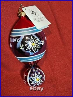 Christopher Radko Whitley Collection Ornament 2004 Reflector Drop Ball BOX TAGS