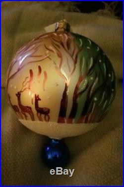Christopher Radko Winter Forest 96-273-0 Ball Drop Ornament Deer 1996 Rare