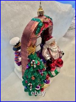 Christopher Radko Winter Repose #1018018Santa & Snowman 3DWindow