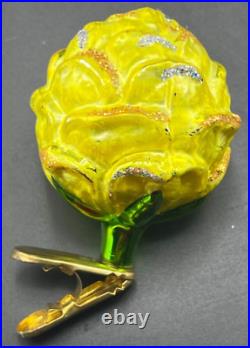 Christopher Radko Yellow Flower Clip On Ornament